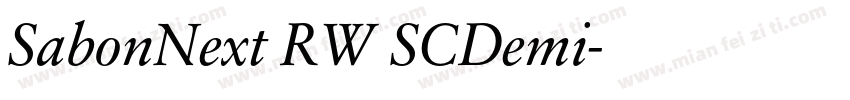 SabonNext RW SCDemi字体转换